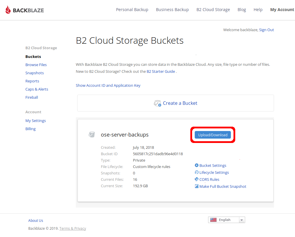 BackblazeB2BackupsDownloadFromWui 01 clickUploadDownload.png