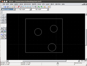 Sample toolpath in QCad.