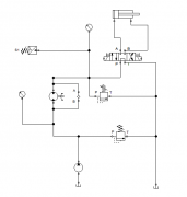 This schematic shows an extra pressure relief valve not needed (included in PowerCube)