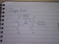 Stepper drive H-bridge.