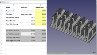 Universal Peg Array Generator -FreeCAD File: File:UniversalPegGenerator.FCStd