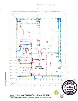 Dwiel House Second Floor Electrical/Mechanical Plan