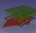 Assembly with boat on trailer. - FreeCAD - File:Boatassembly.fcstd - STL - File:Boatassembly.stl