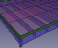 Second Story Roof Assembly. Includes joists, OSB, Insulation Box, Insulation, EPDM - FreeCAD - File:SecondStoryRoof.fcstd.