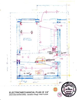 Dwiel House First Floor Electrical/Mechanical Plan